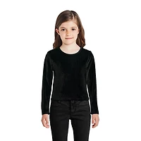 George Girls' Velour Long-Sleeve Top