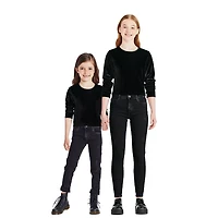 Haut en velours à manches longues George pour filles