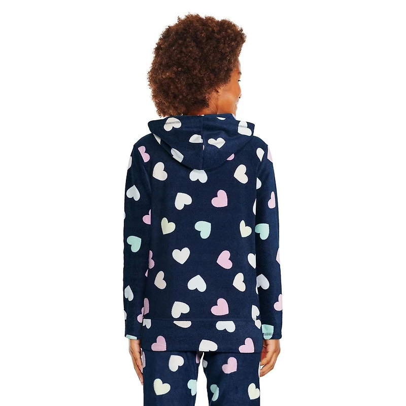 George Girls' Active Printed Micro Fleece Hoodie
