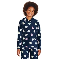 Haut à capuchon en micropolaire imprimé sport George pour filles