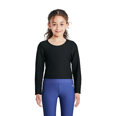 Athletic Works Girls' Long Sleeve Rib Top