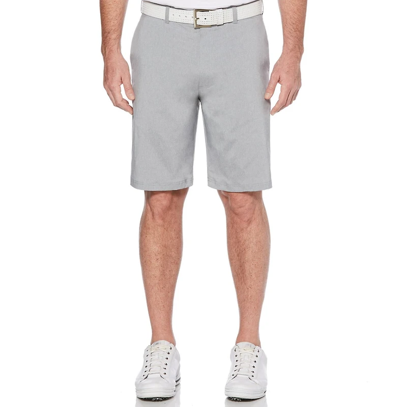 Shorts performance à devant plat Ben Hogan pour hommes en couleur chinée avec la technologie Active Flex