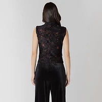 Devoted mock neck sleeveless top