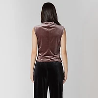 Devoted mock neck sleeveless top