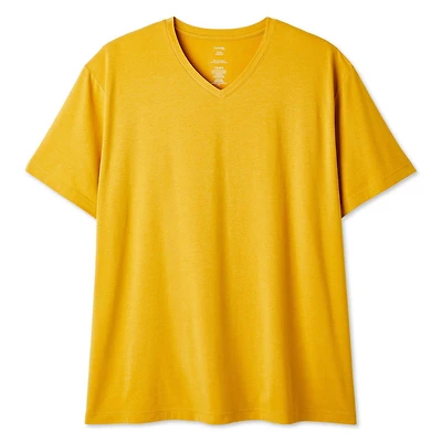 T-shirt extensible à encolure en V George Plus pour hommes