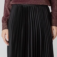 Devoted pleated midi skirt with elastic waist