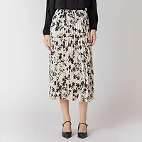 Devoted jupe midi plissée à taille élastique