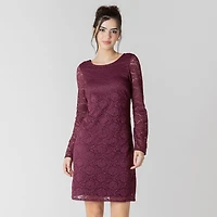 Devoted long sleeve open back lace dress