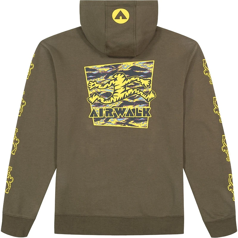 AIRWALK MENS FULL ZIP GRAPHIC FLEECE