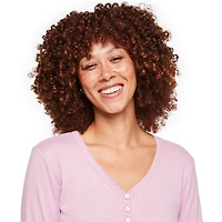 Chemise de nuit à col henley George pour femmes