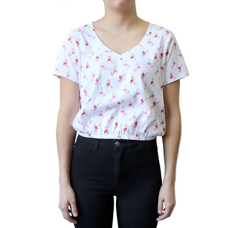 Ladies Elastic Hem Tee