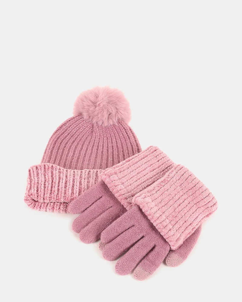 BEANIE W CUFF GLOVES