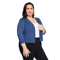 Veste courte en tricot avec manches aux coudes Iyla Plus pour femmes