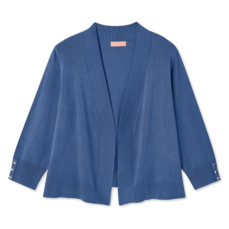 Veste courte en tricot avec manches aux coudes Iyla Plus pour femmes