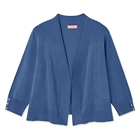 Veste courte en tricot avec manches aux coudes Iyla Plus pour femmes