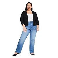 Veste courte en tricot avec manches aux coudes Iyla Plus pour femmes