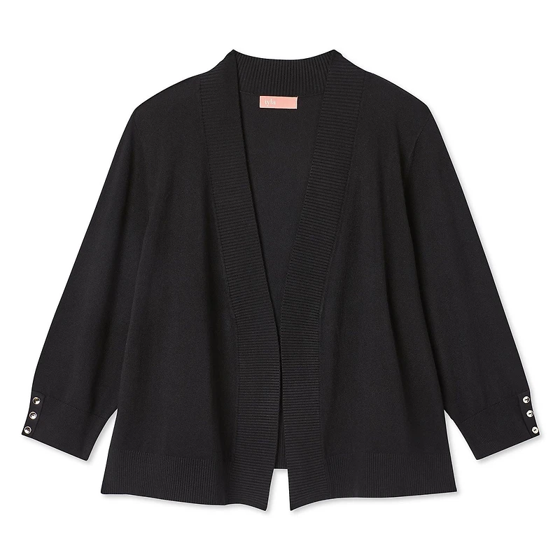 Veste courte en tricot avec manches aux coudes Iyla Plus pour femmes