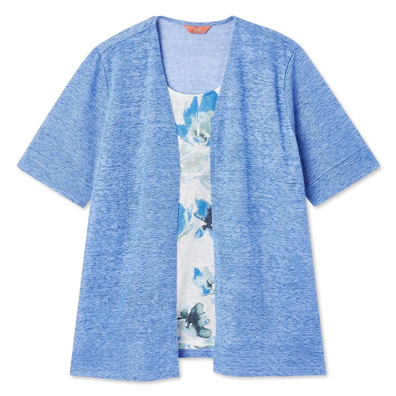 Haut trompe-l’œil en hacci Iyla Plus pour femmes