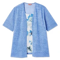 Haut trompe-l’œil en hacci Iyla Plus pour femmes