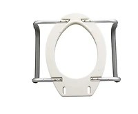 Drive Medical White Premium Seat Riser with Removable Arms, Elongated Seat