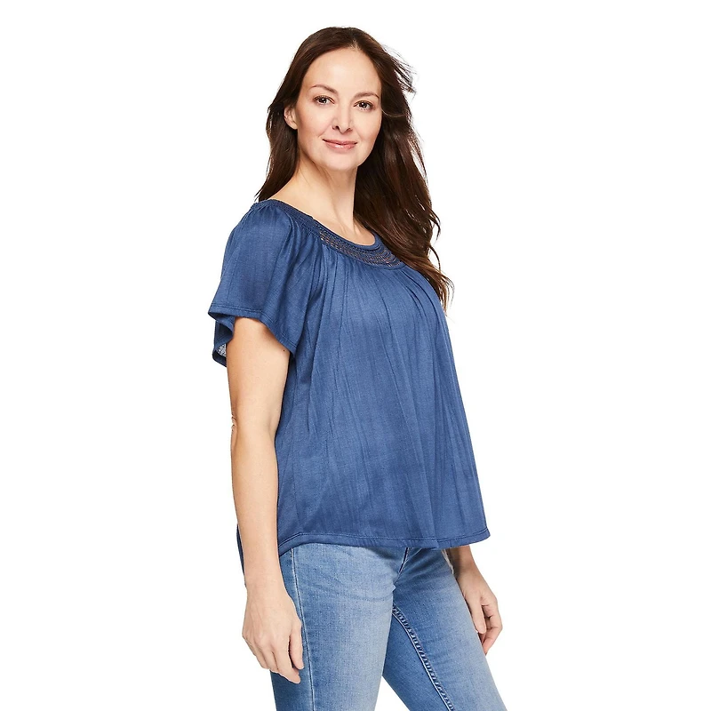 Iyla Women's Smocked Peasant Top