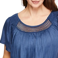 Iyla Women's Smocked Peasant Top