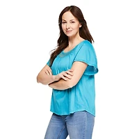 Iyla Women's Smocked Peasant Top