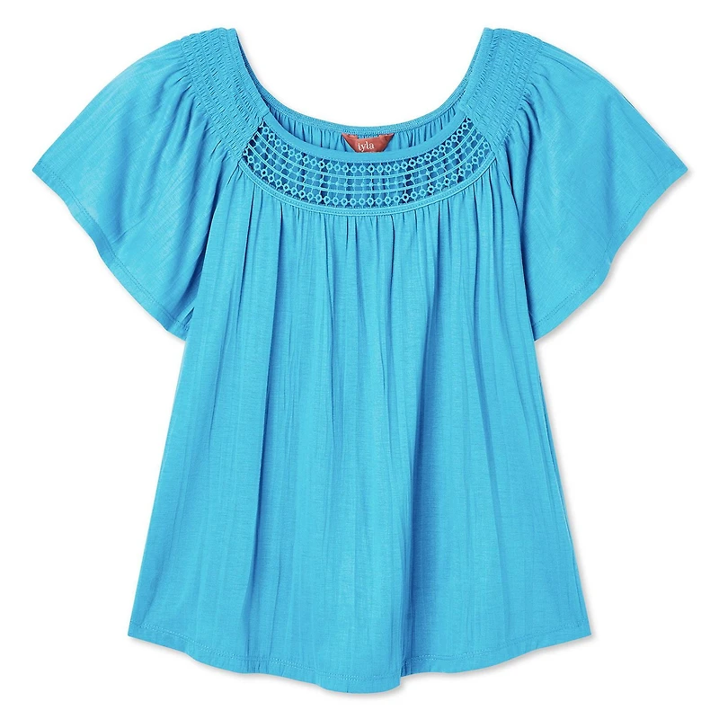 Iyla Women's Smocked Peasant Top