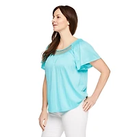 Iyla Women's Smocked Peasant Top