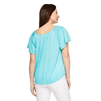 Iyla Women's Smocked Peasant Top