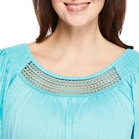 Iyla Women's Smocked Peasant Top