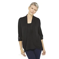 Cardigan long trompe-l'œil Penmans pour femmes