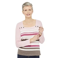 T-shirt à encolure carrée et manches longues Penmans pour femmes
