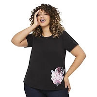 T-shirt avec pierres brillantes George Plus pour femmes