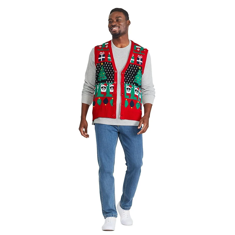 George Men's Holiday Sweater Vest