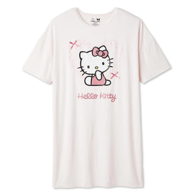 Chemise de nuit My Melody et Kuromi Hello Kitty pour femmes