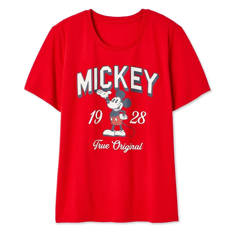 T-shirt à manches courtes Mickey Mouse Disney pour femmes
