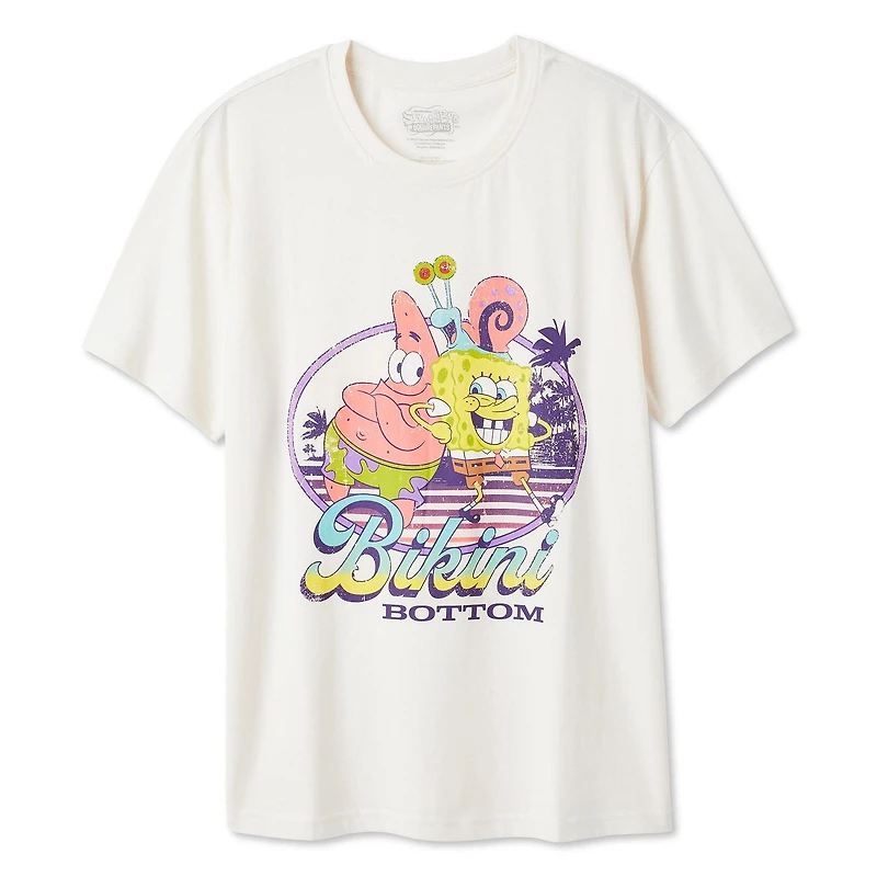 T-shirt coupe garçonne Bob l’éponge pour femmes