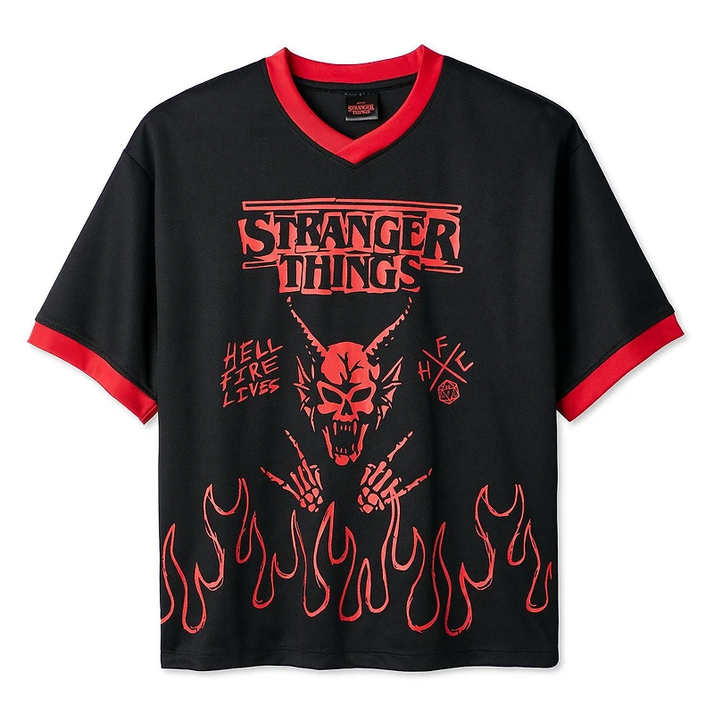 T-shirt à encolure en V Stranger Things pour garçons