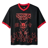 T-shirt à encolure en V Stranger Things pour garçons