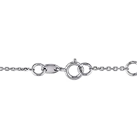 Bracelet Miabella à breloque étoile avec 1/10 carat poids total de diamants en or blanc 14K, 7po avec réglage de 0,5po