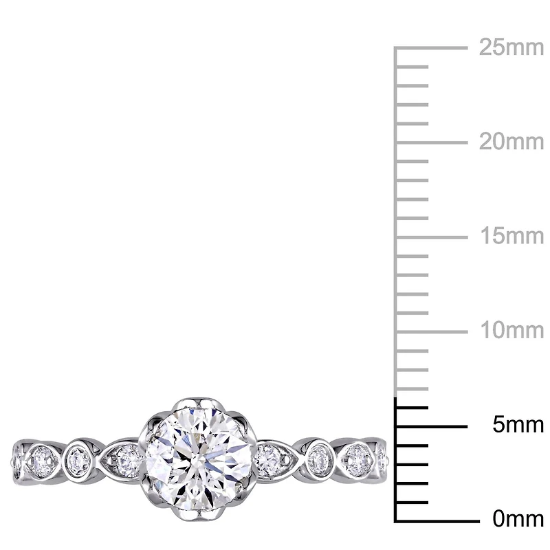 Bague de fiançailles Miabella avec 1 CT poids total de diamant en or blanc 14K