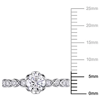 Bague de fiançailles Miabella avec 1 CT poids total de diamant en or blanc 14K