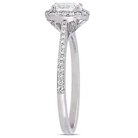 Miabella 3/4 Carat T.W Diamond 14K White Gold Oval Halo Engagement Ring