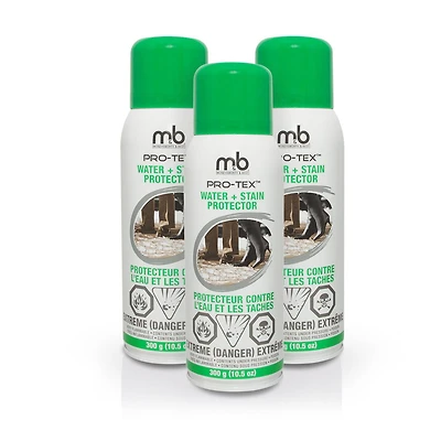 Moneysworth & Best Pro-Tex Water & Stain Shoe Protector 3PK, Protects Leather, Suede, & Fabric, 300g/10.5oz