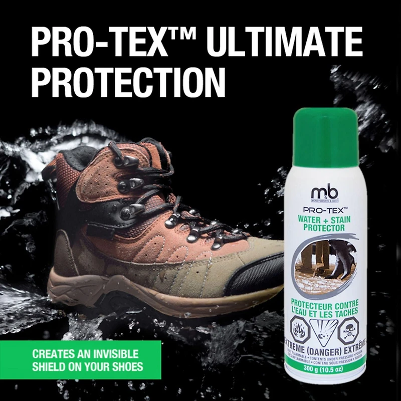 Moneysworth & Best Pro-Tex Water & Stain Shoe Protector 3PK, Protects Leather, Suede, & Fabric, 300g/10.5oz