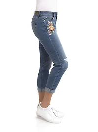 Jean boyfriend Jordache pour femme avec broderie