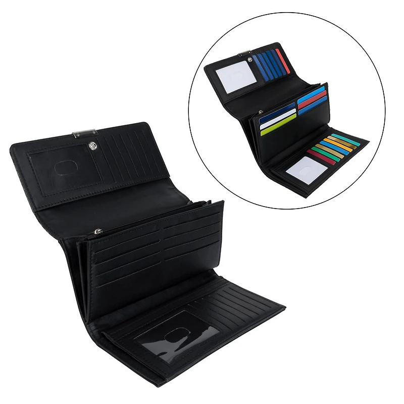 Time And Tru Katie Deluxe Flap Wallet