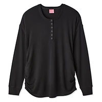Paisley Sky Maternity Long-Sleeve Lounge Henley