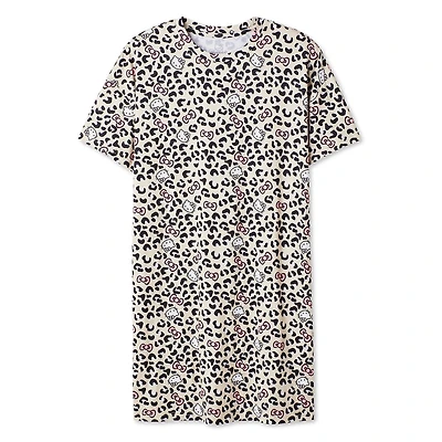 Chemise de nuit imprimée Hello Kitty pour femmes
